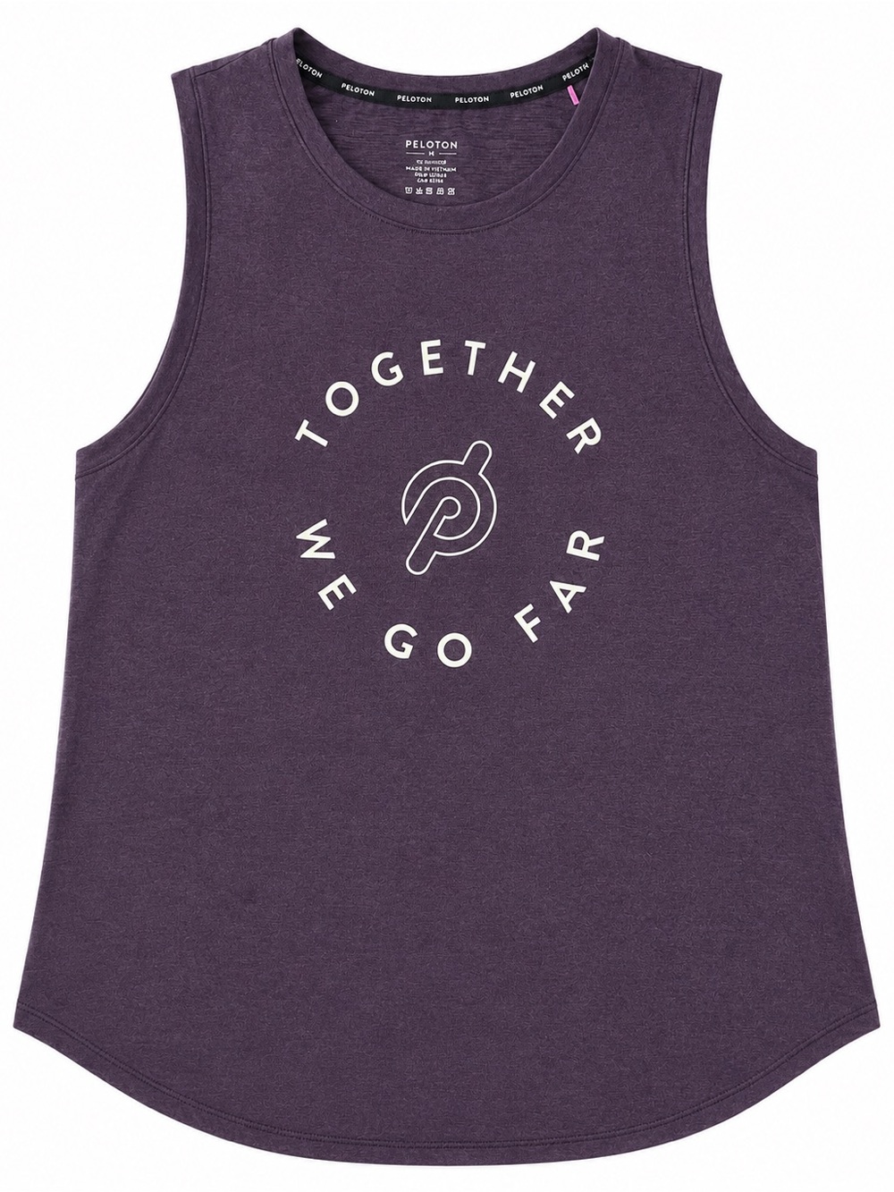Peloton Purple Graphic Muscle Tank with Circular Logo